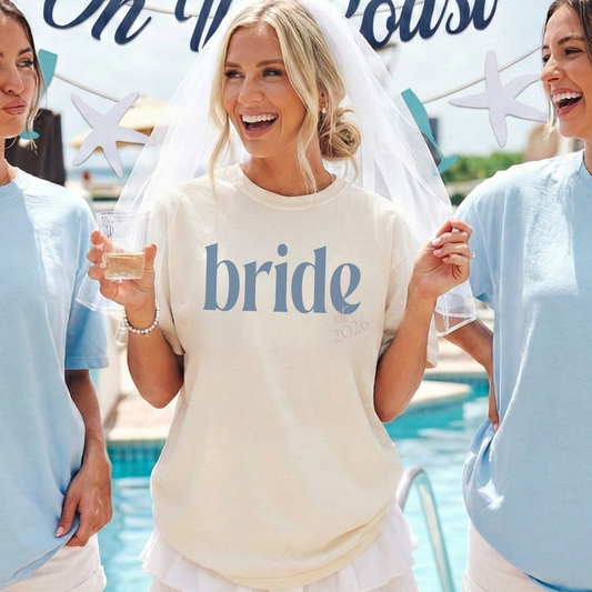 Bride Est. 2026 Tee | Bridal Shower, Bachelorette & Wedding Weekend Shirt