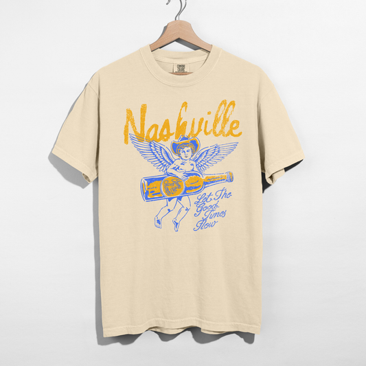 Nashville Graphic Tee – Western Angel Shirt | Country Concert Outfit Tee
