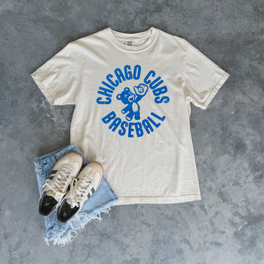 Chicago Cubs Baseball Vintage Graphic Tee – Retro Collegiate Cub Shirt