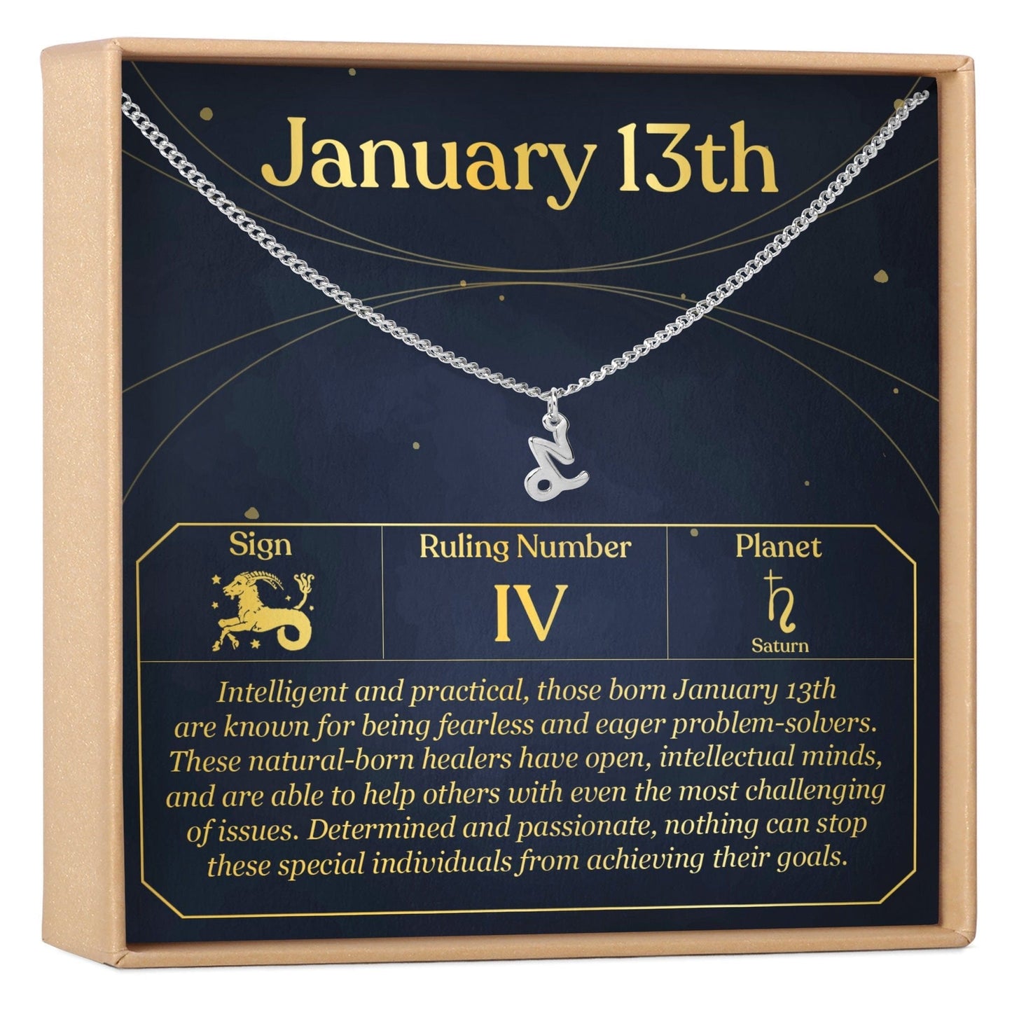 January 13th Capricorn Necklace