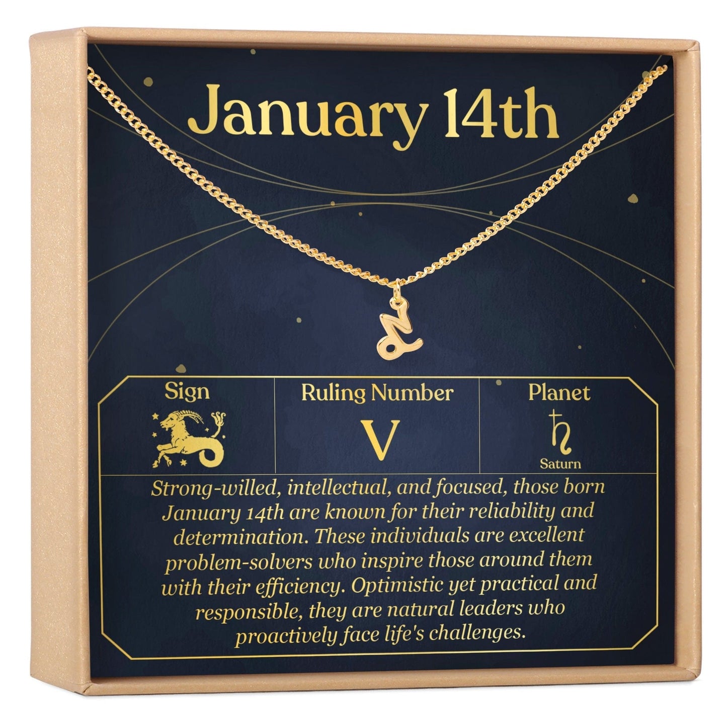 January 14th Capricorn Necklace