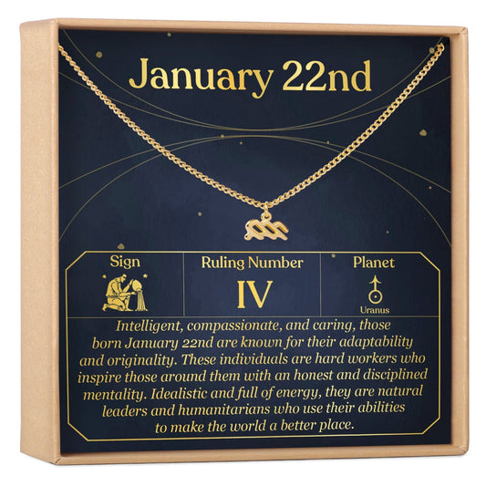 January 22nd Aquarius Necklace