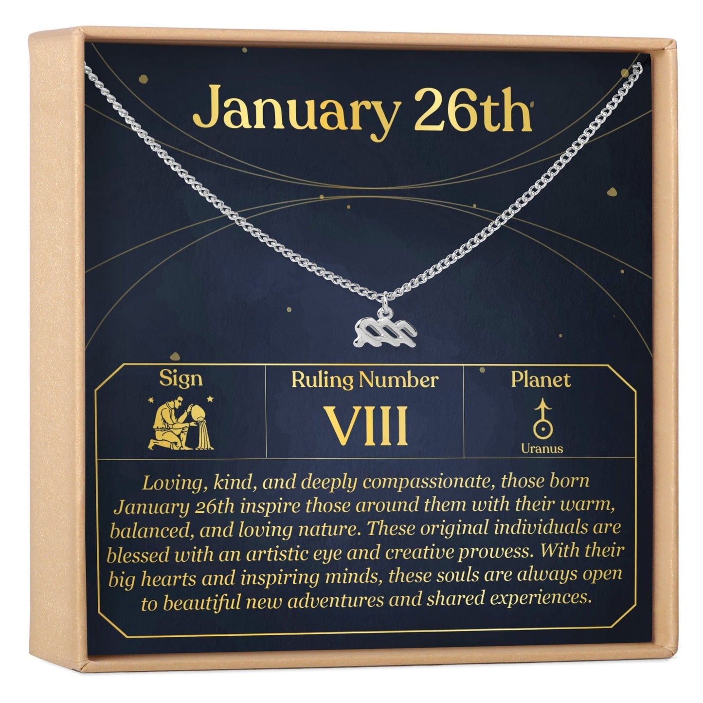 January 26th Aquarius Necklace