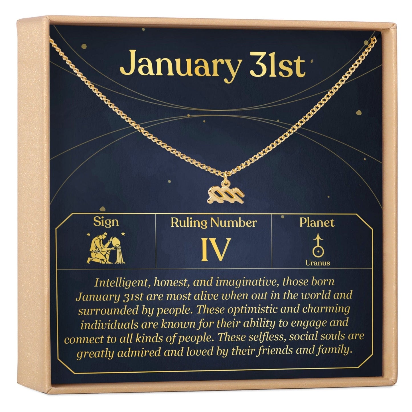 January 31st Aquarius Necklace