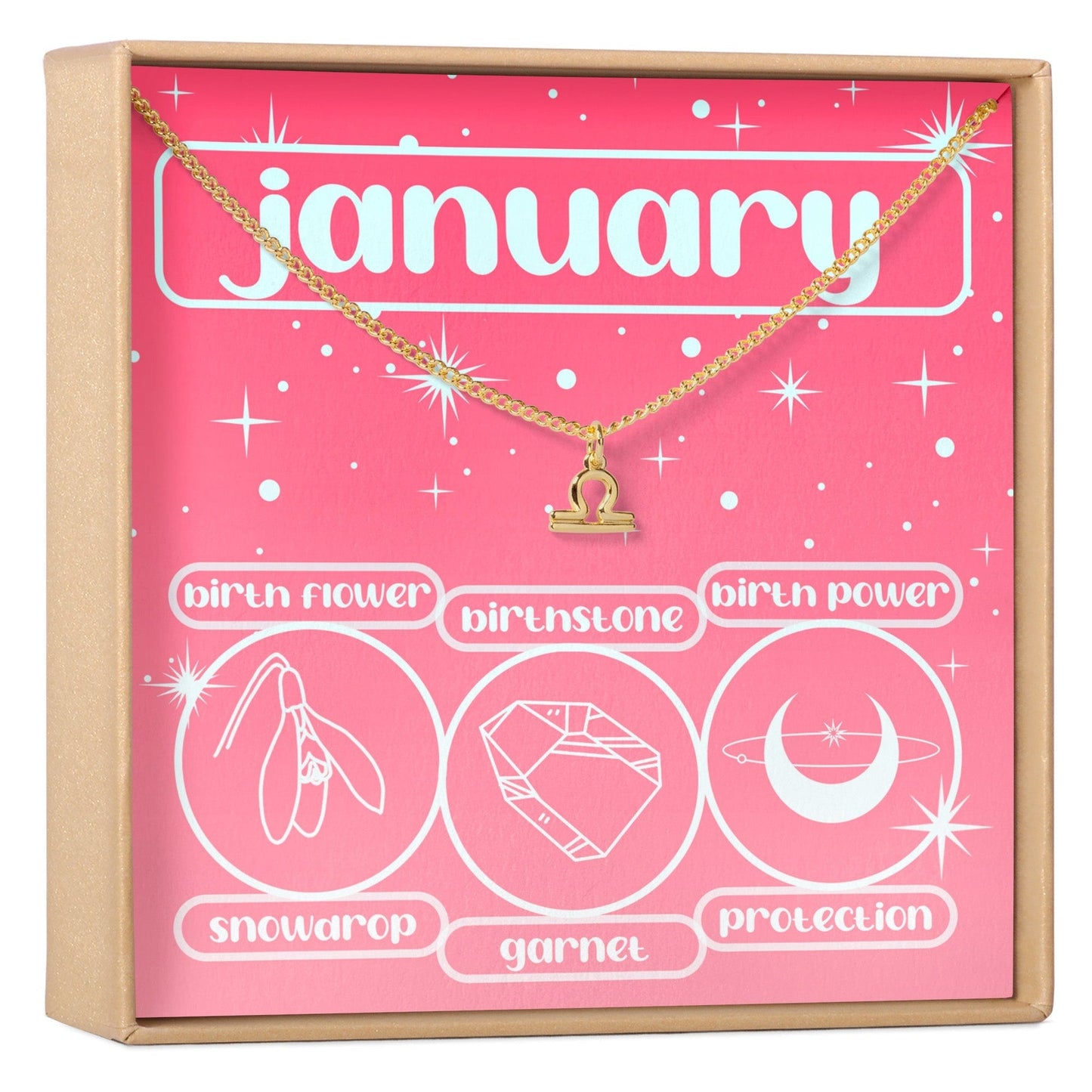 January Birthday Necklace, Multiple Styles Necklace