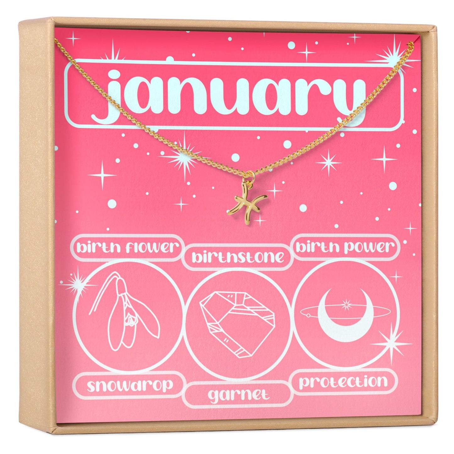January Birthday Necklace, Multiple Styles Necklace