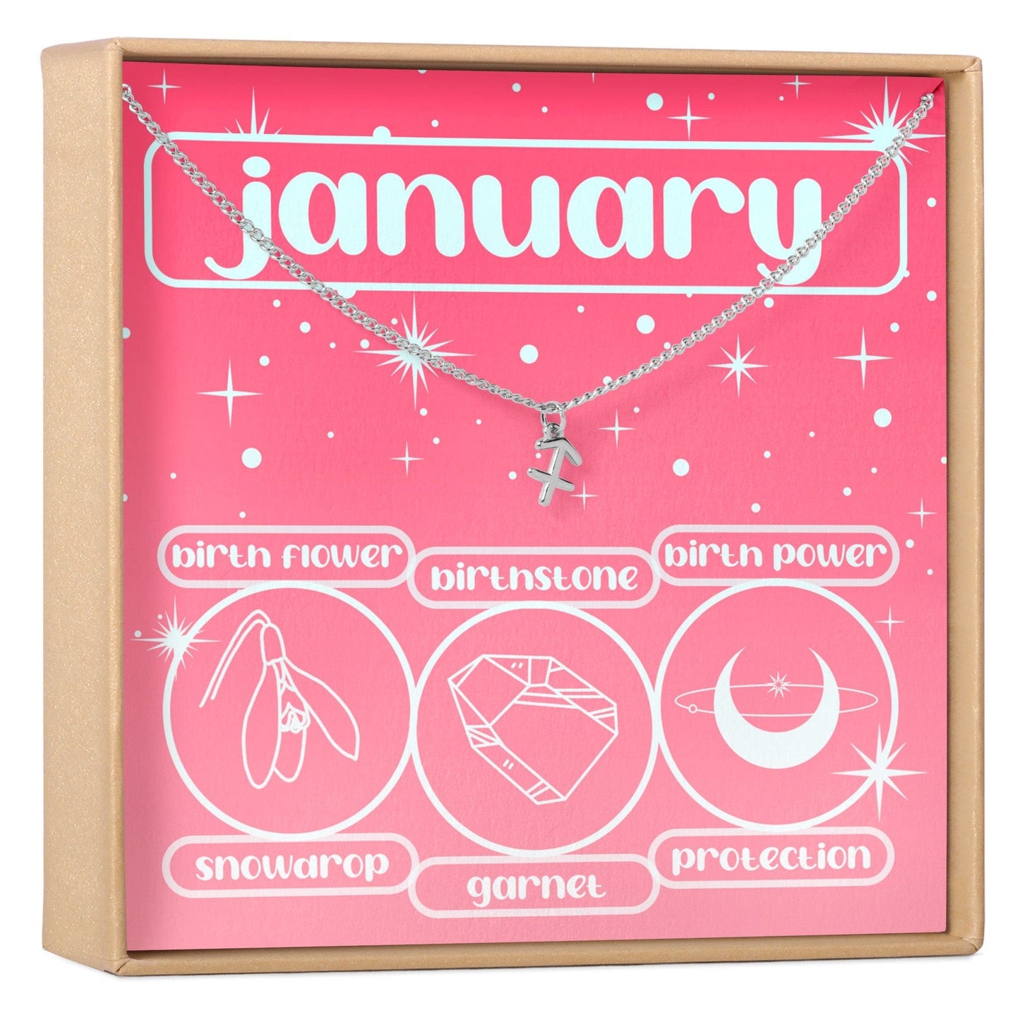 January Birthday Necklace, Multiple Styles Necklace