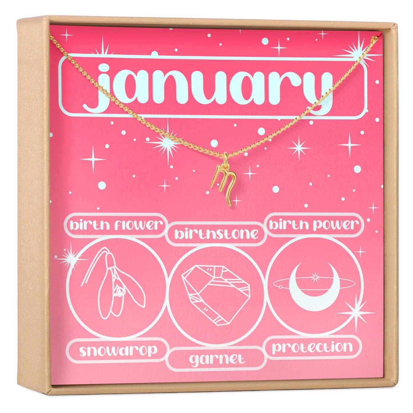 January Birthday Necklace, Multiple Styles Necklace