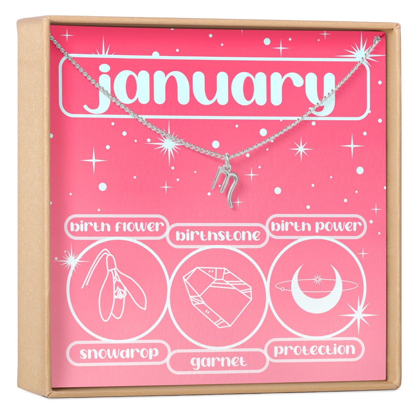 January Birthday Necklace, Multiple Styles Necklace
