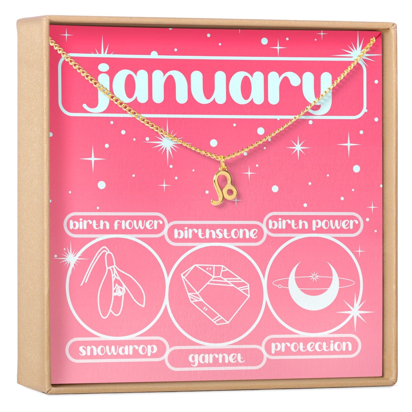 January Birthday Necklace, Multiple Styles Necklace