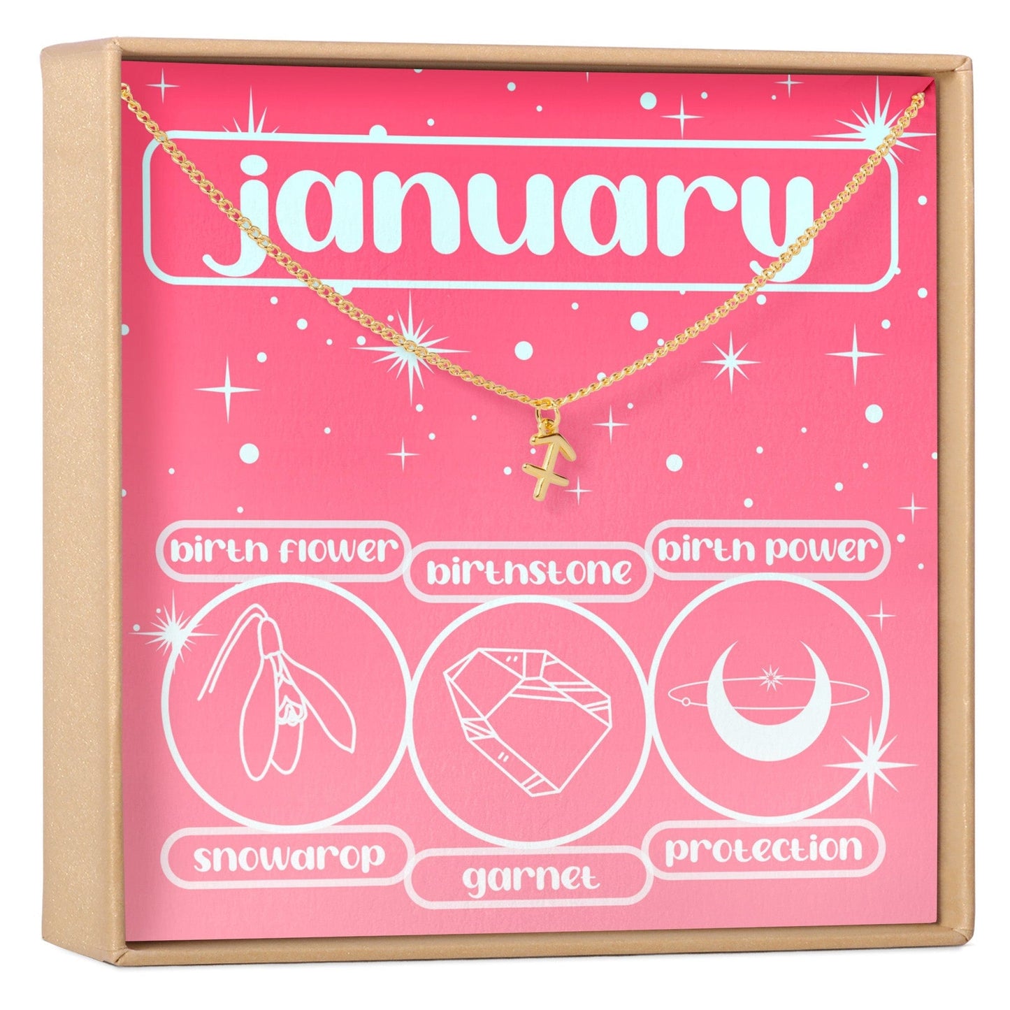 January Birthday Necklace, Multiple Styles Necklace