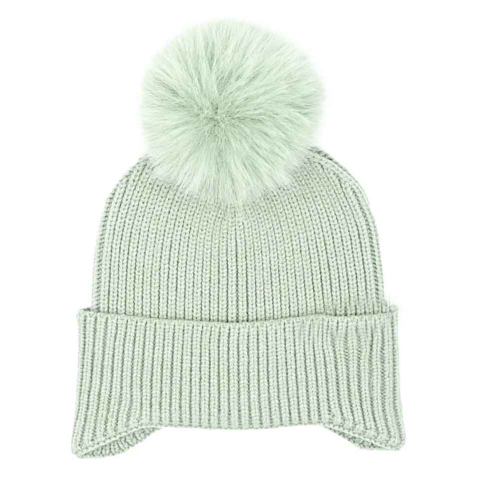 KIDS Ear Flap Pom C.C Beanie