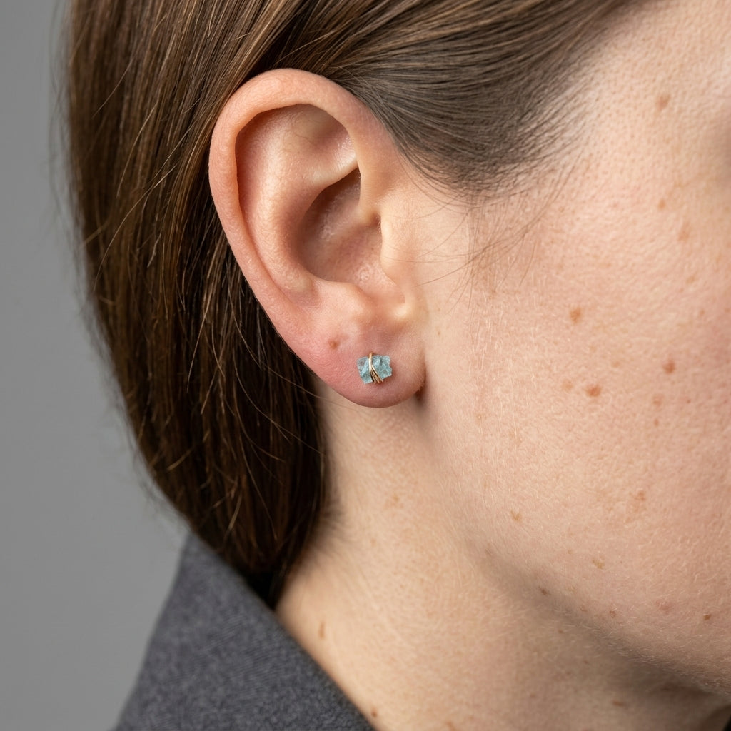 Comet Studs - Aquamarine