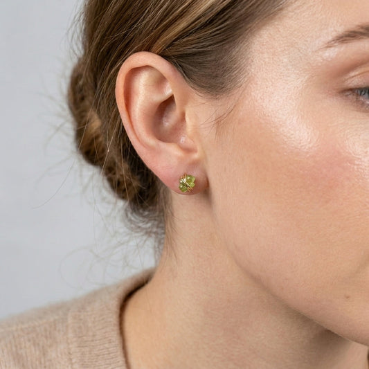 Comet Studs - Peridot