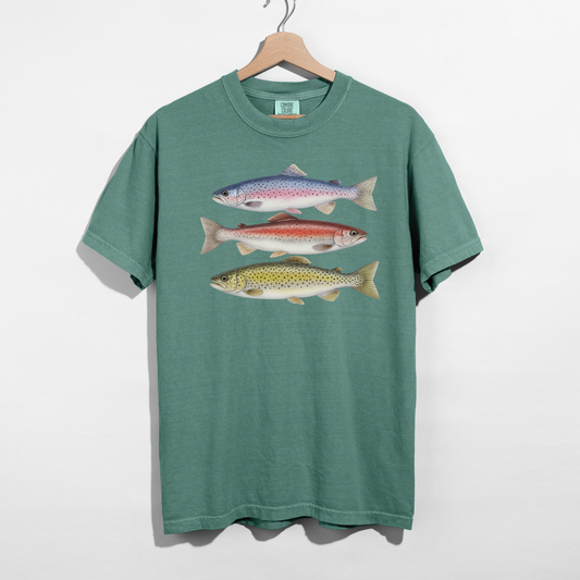 Vintage Trout Fishing Graphic Tee |  Fishing Shirt
