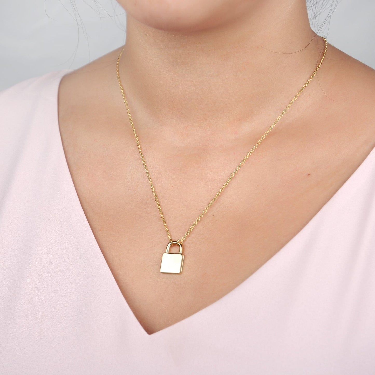 Long Distance Friendship Lock Necklace