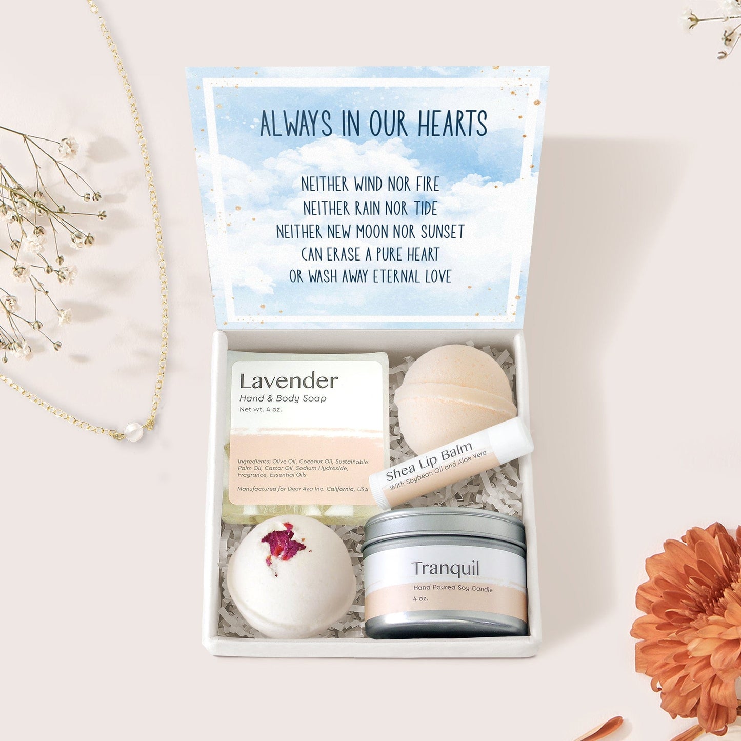 Loss of Child Pearl Necklace Gift Box Set