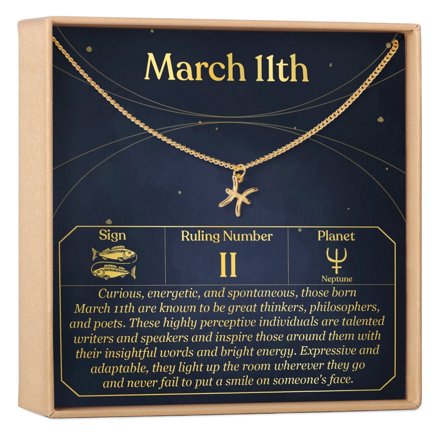 March 11th Pisces Necklace
