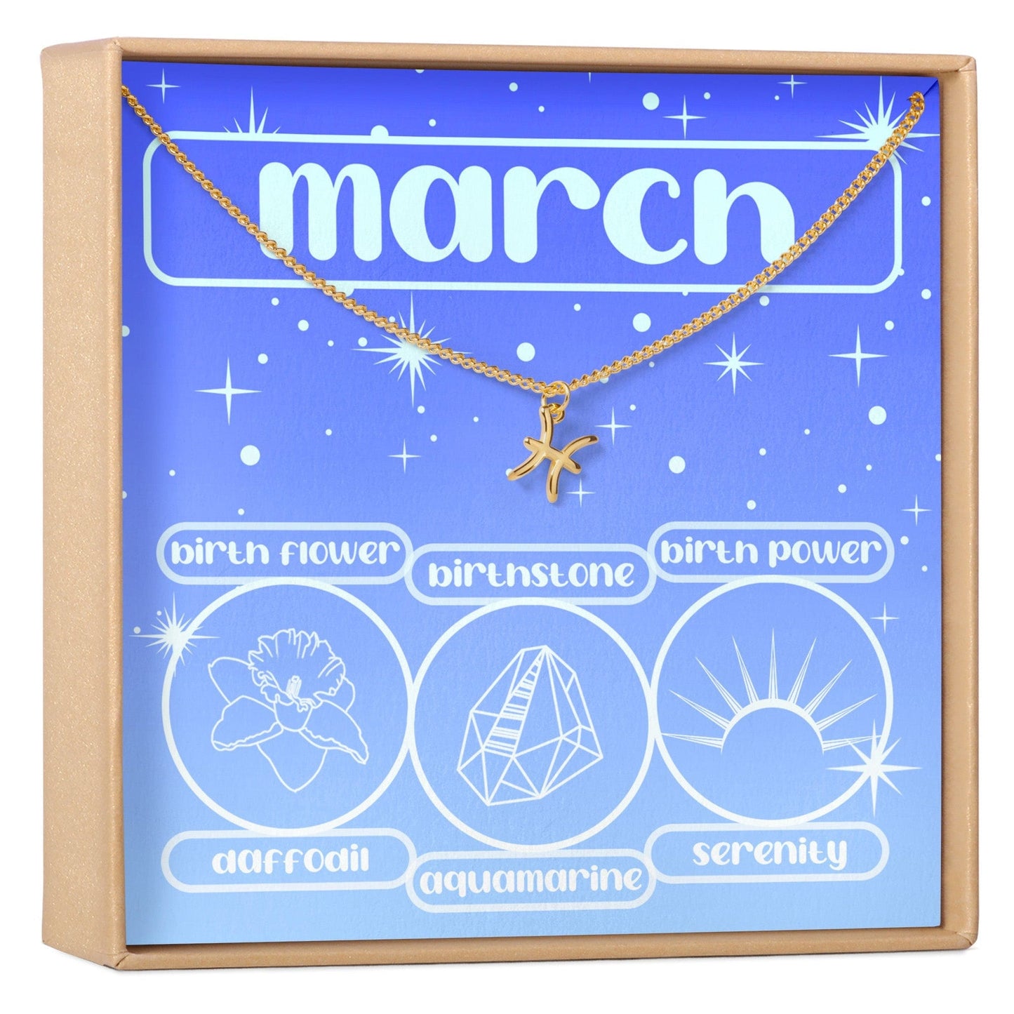 March Birthday Necklace, Multiple Styles Necklace