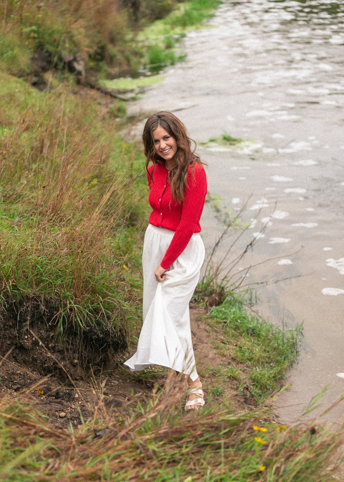 Mason Red Button up Cardigan Top