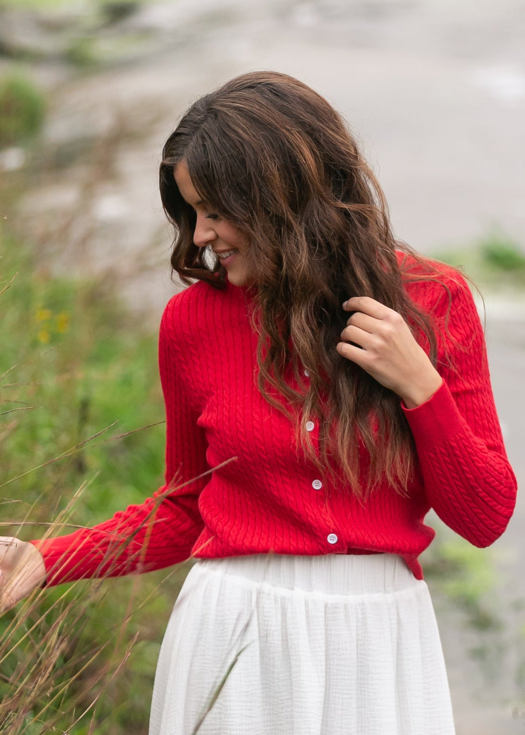 Mason Red Button up Cardigan Top