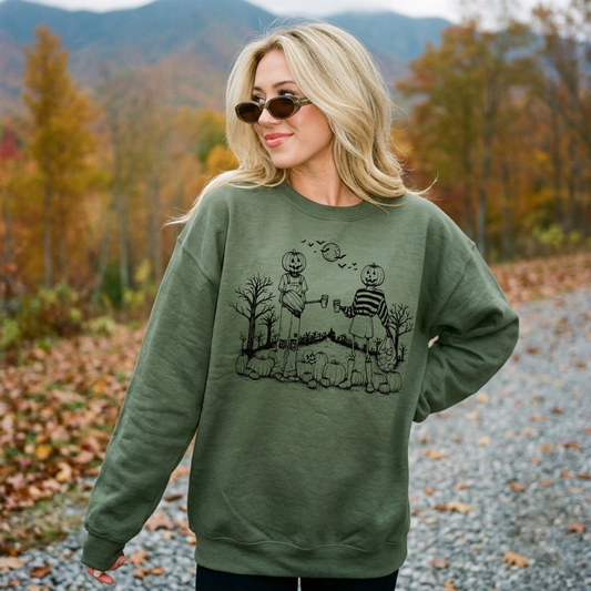 Pumpkin Besties Halloween Crewneck Sweatshirt