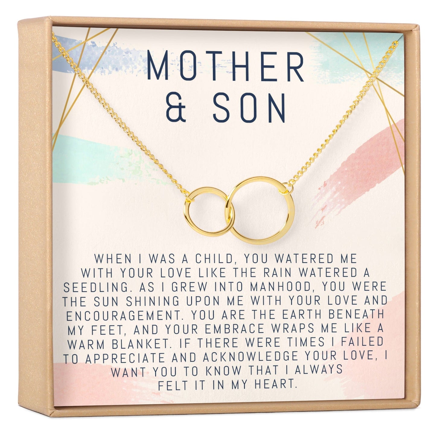 Mother and Son Double Circles Necklace