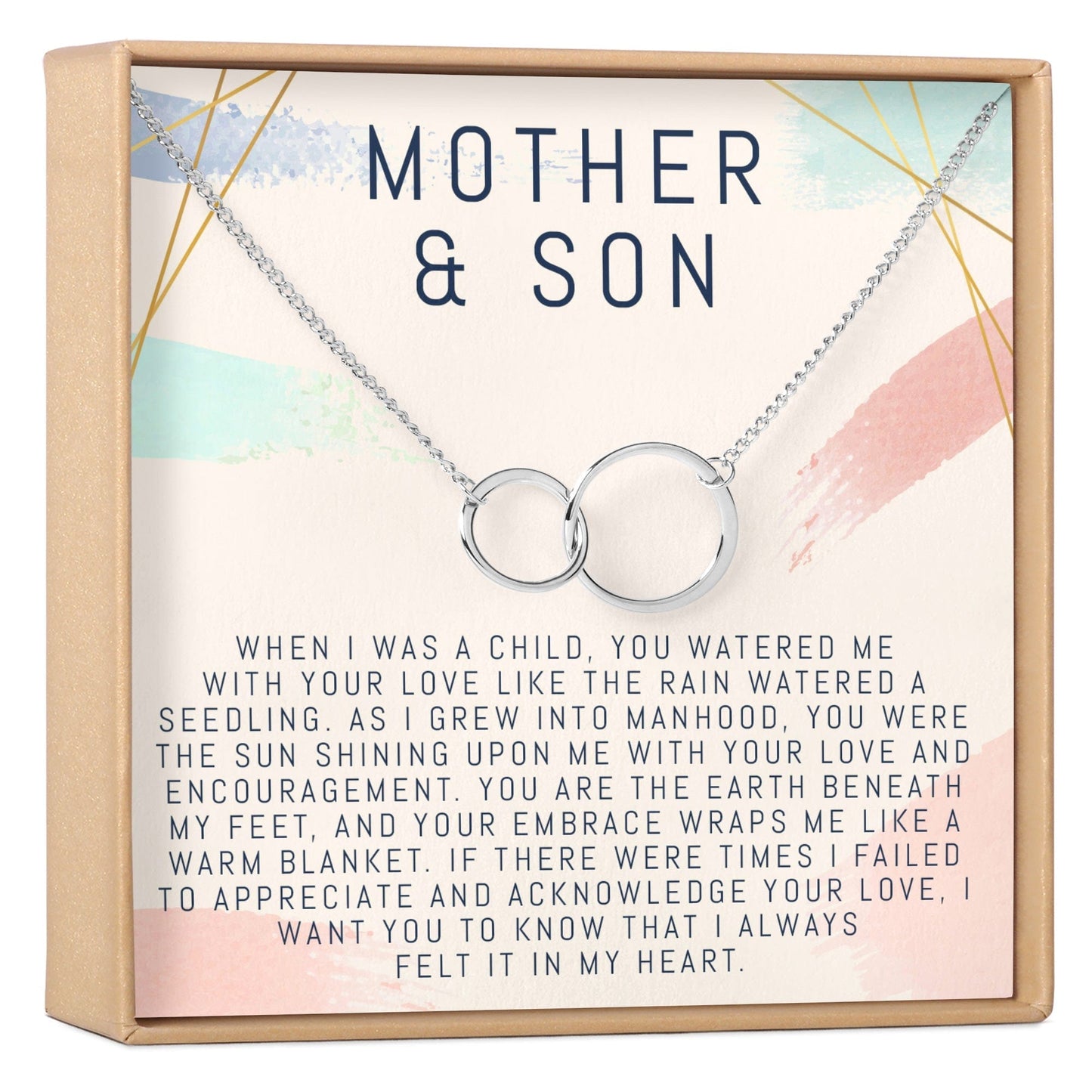 Mother and Son Double Circles Necklace