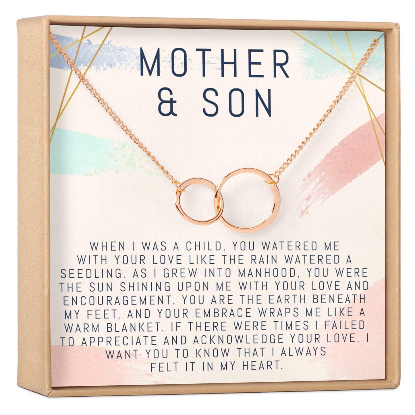 Mother and Son Double Circles Necklace