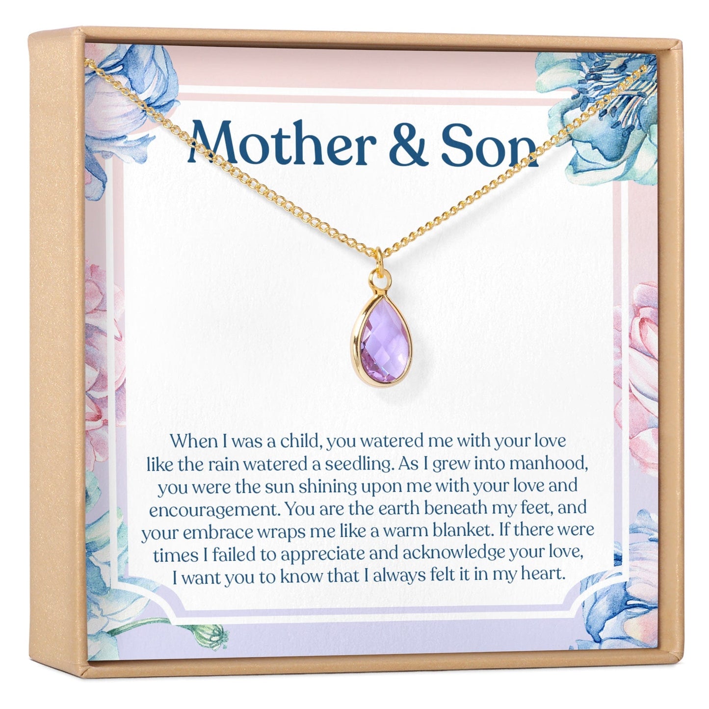 Mother and Son Gemstone Necklace