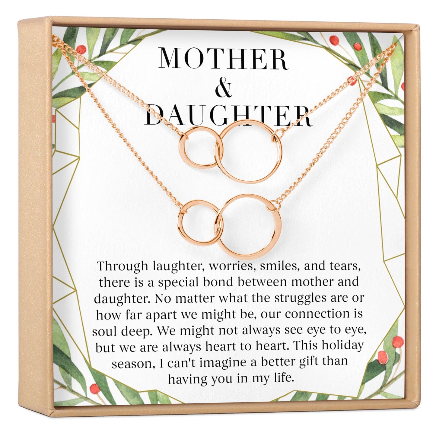 Mother & Daughter Christmas Necklace, Multiple Styles