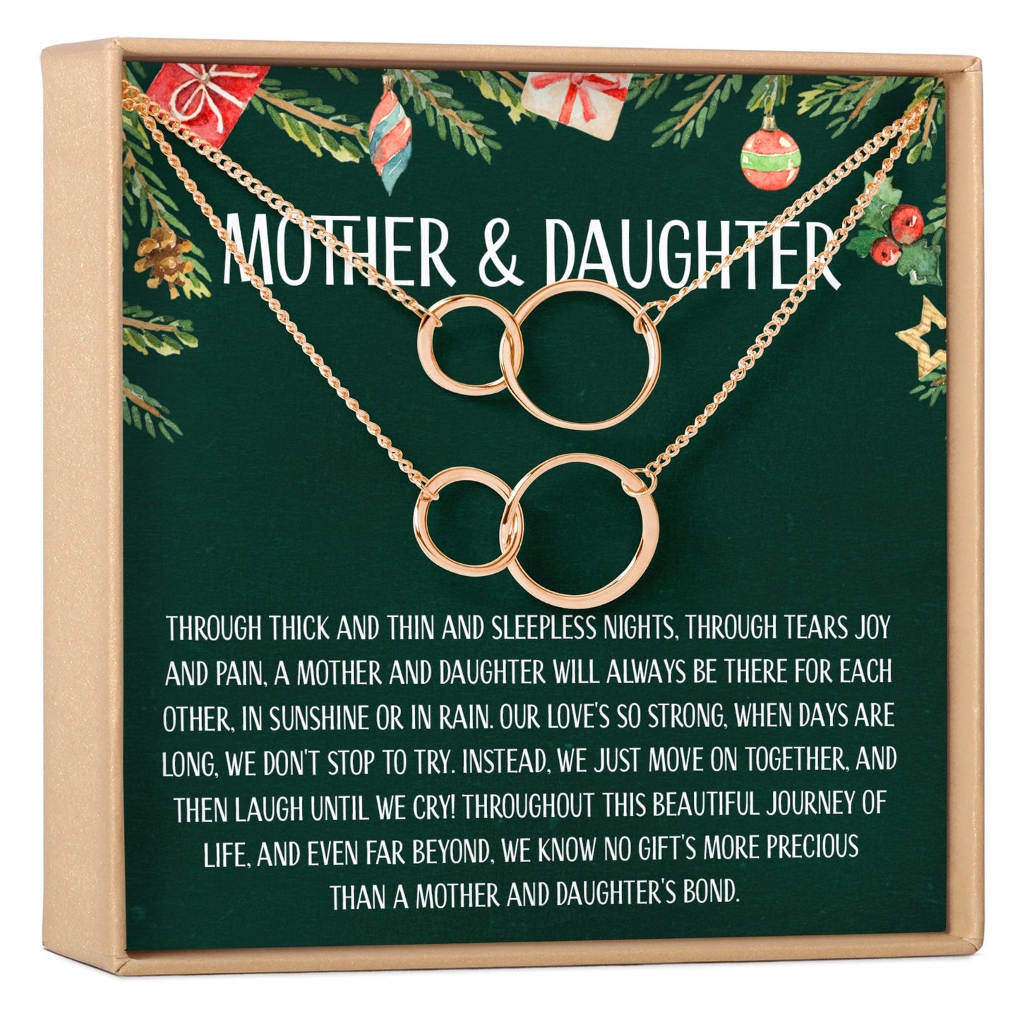 Mother & Daughter Christmas Necklace, Multiple Styles