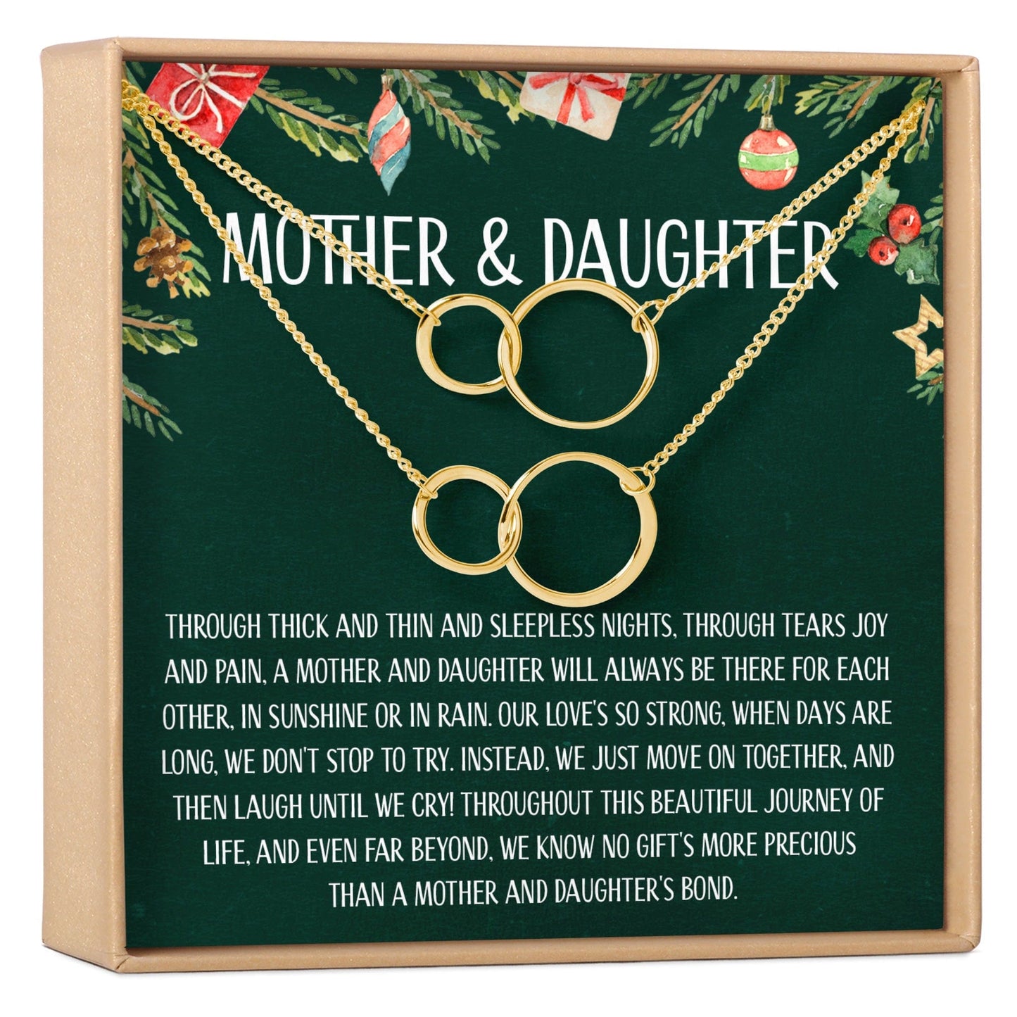 Mother & Daughter Christmas Necklace, Multiple Styles
