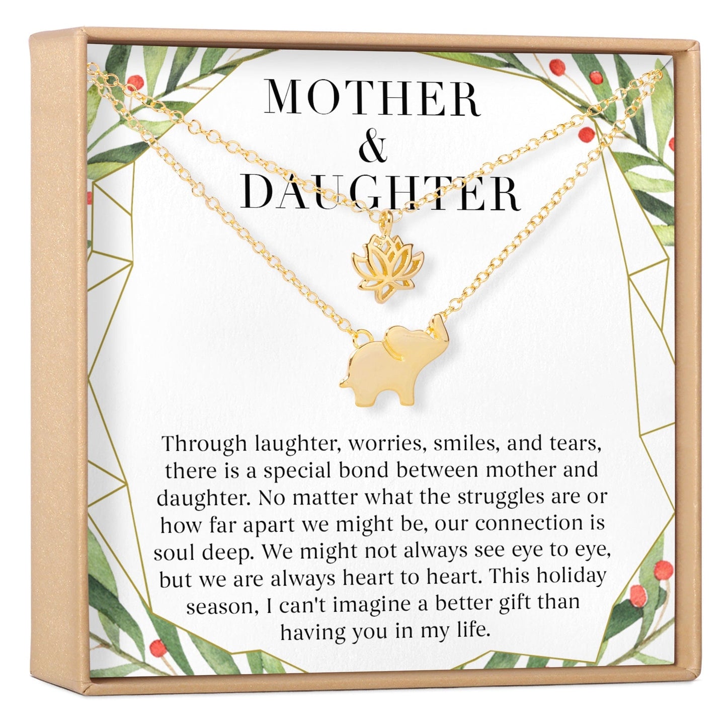Mother & Daughter Christmas Necklace, Multiple Styles