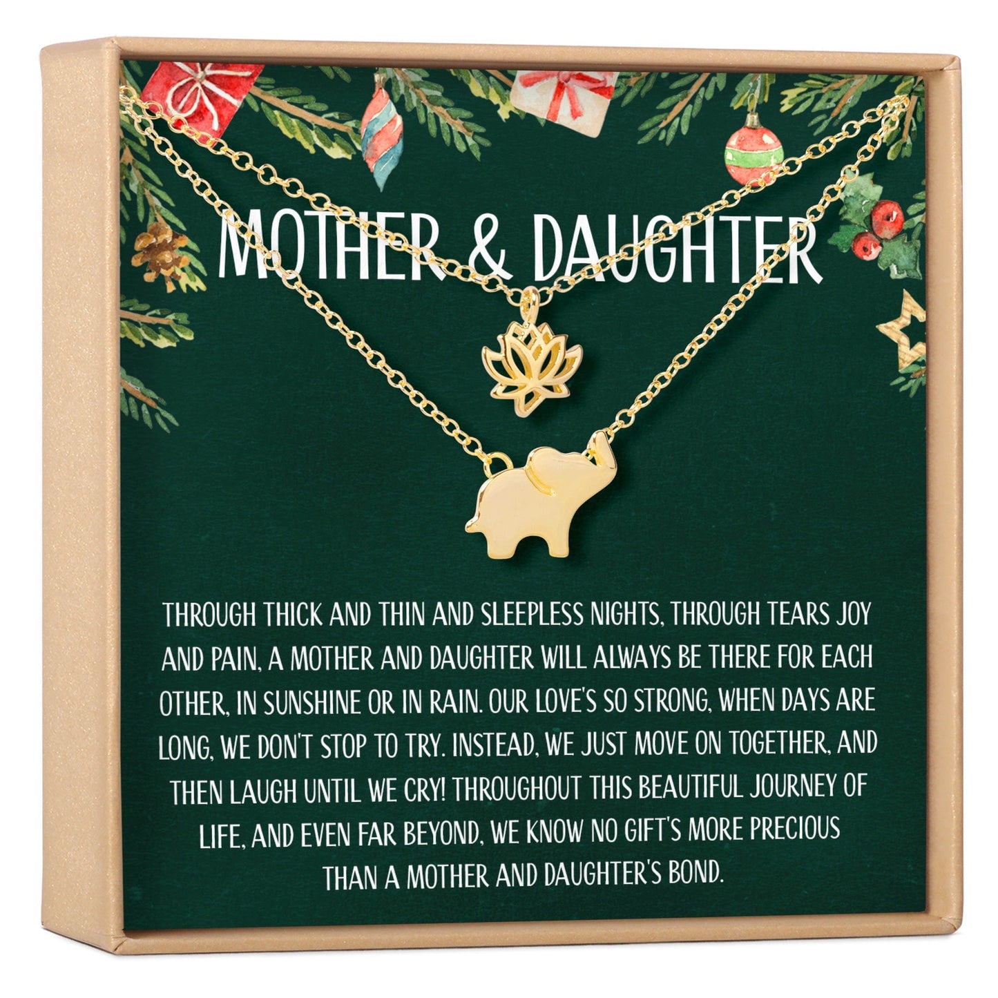 Mother & Daughter Christmas Necklace, Multiple Styles
