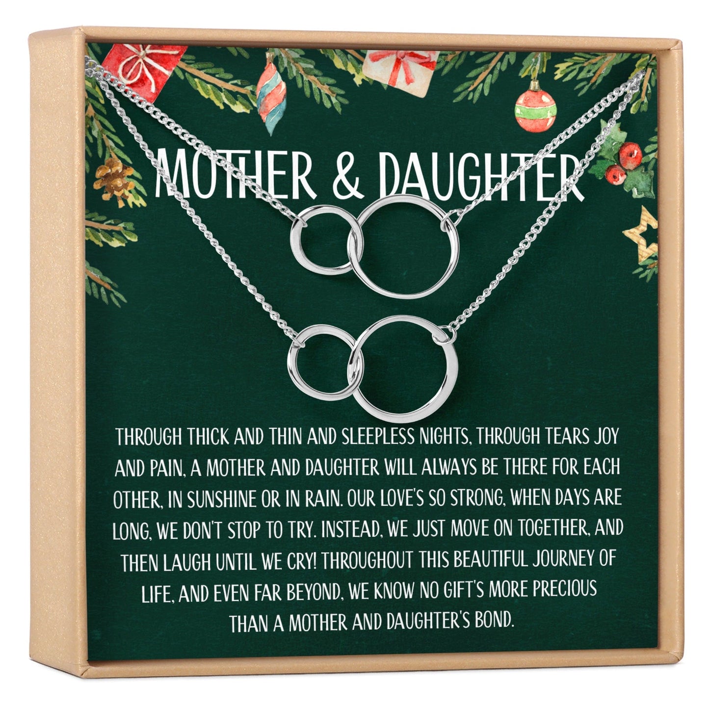 Mother & Daughter Christmas Necklace, Multiple Styles