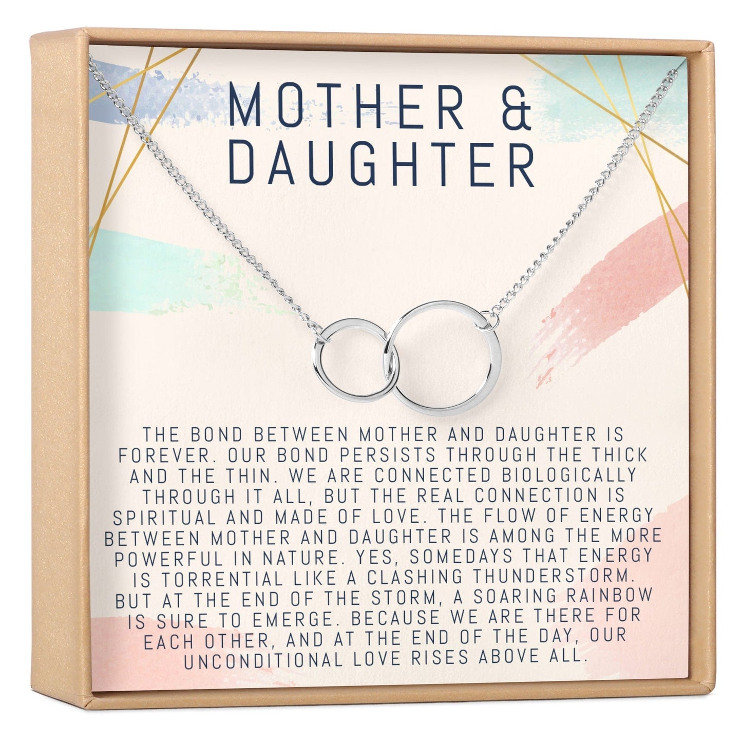 Mother & Daughter Double Circles Necklace