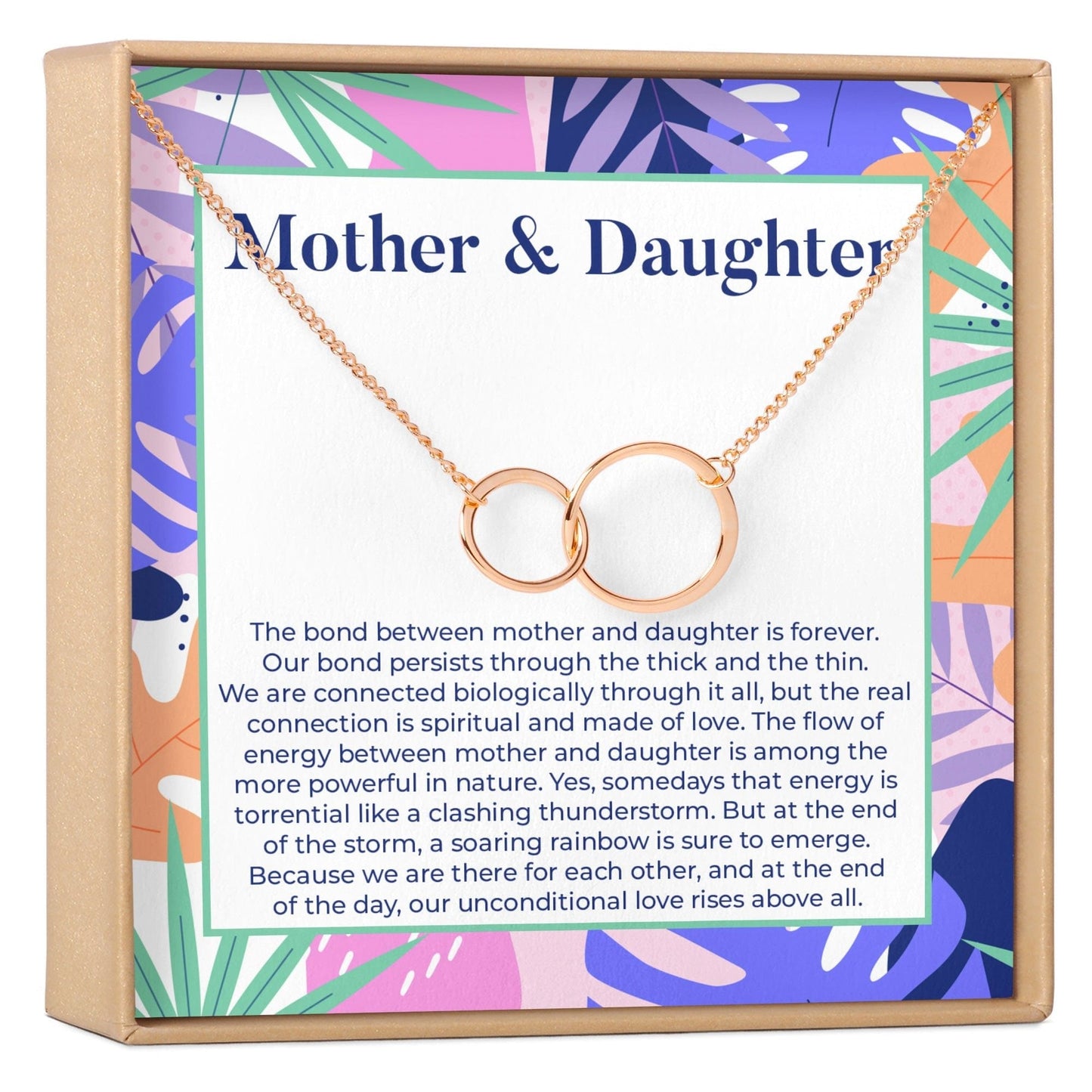 Mother & Daughter Double Circles Necklace