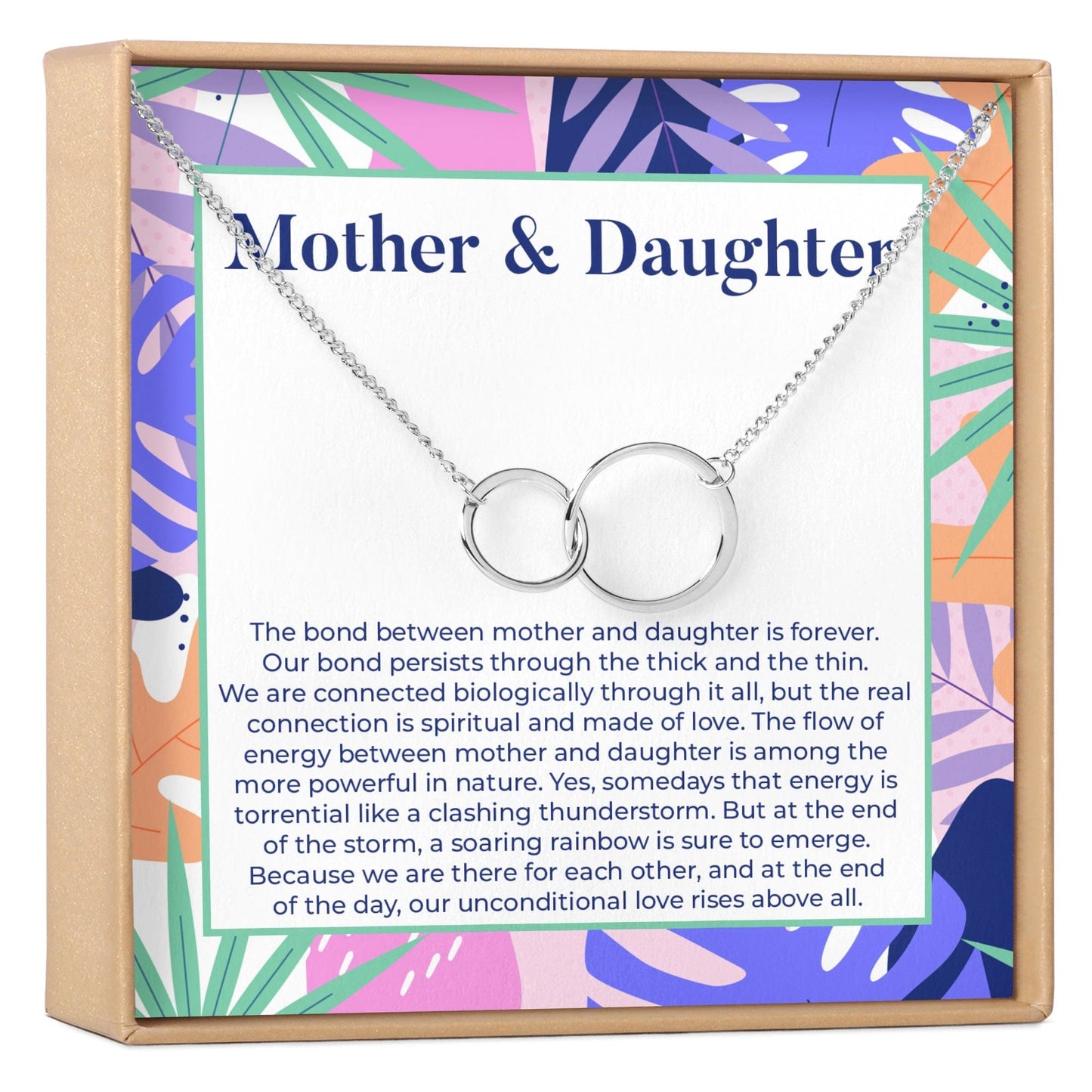 Mother & Daughter Double Circles Necklace