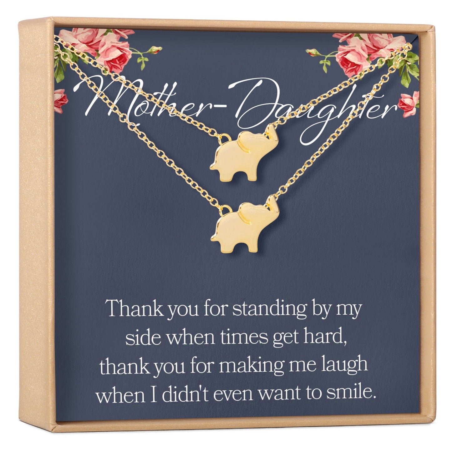 Mother & Daughter Elephant Necklace Set
