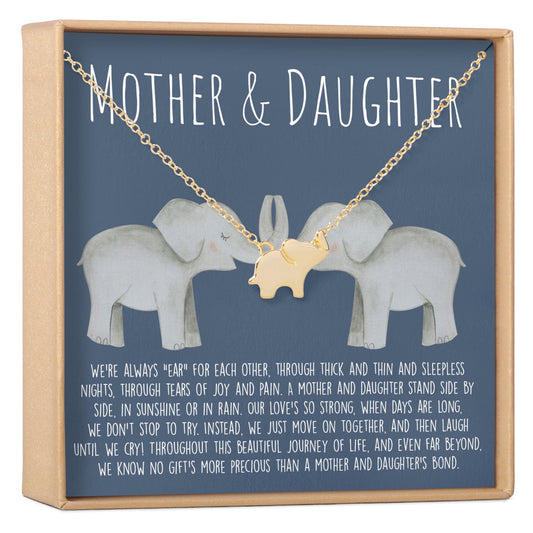 Mother & Daughter Elephant Pendant Necklace