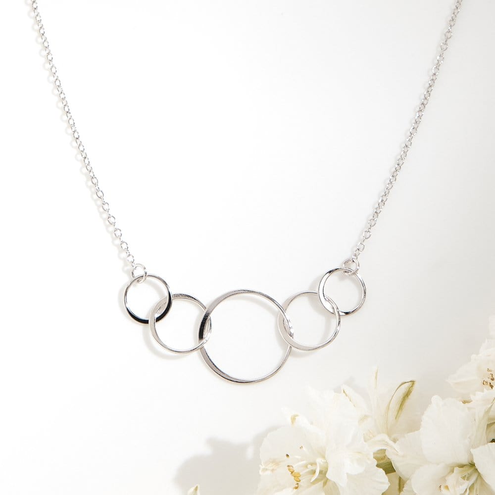 Mother & Daughter Five Circles Necklace