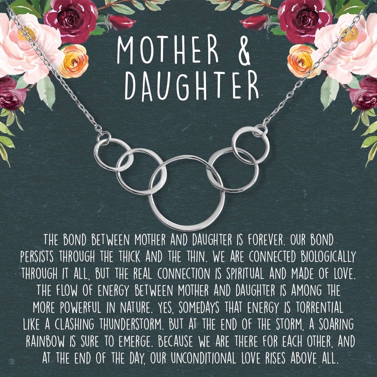 Mother & Daughter Five Circles Necklace