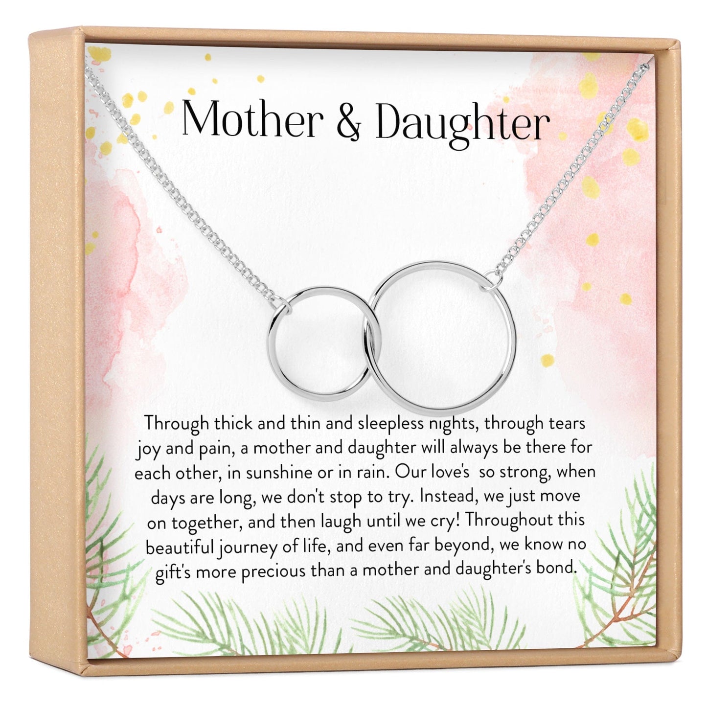 Mother & Daughter Interlocking Circles Necklace