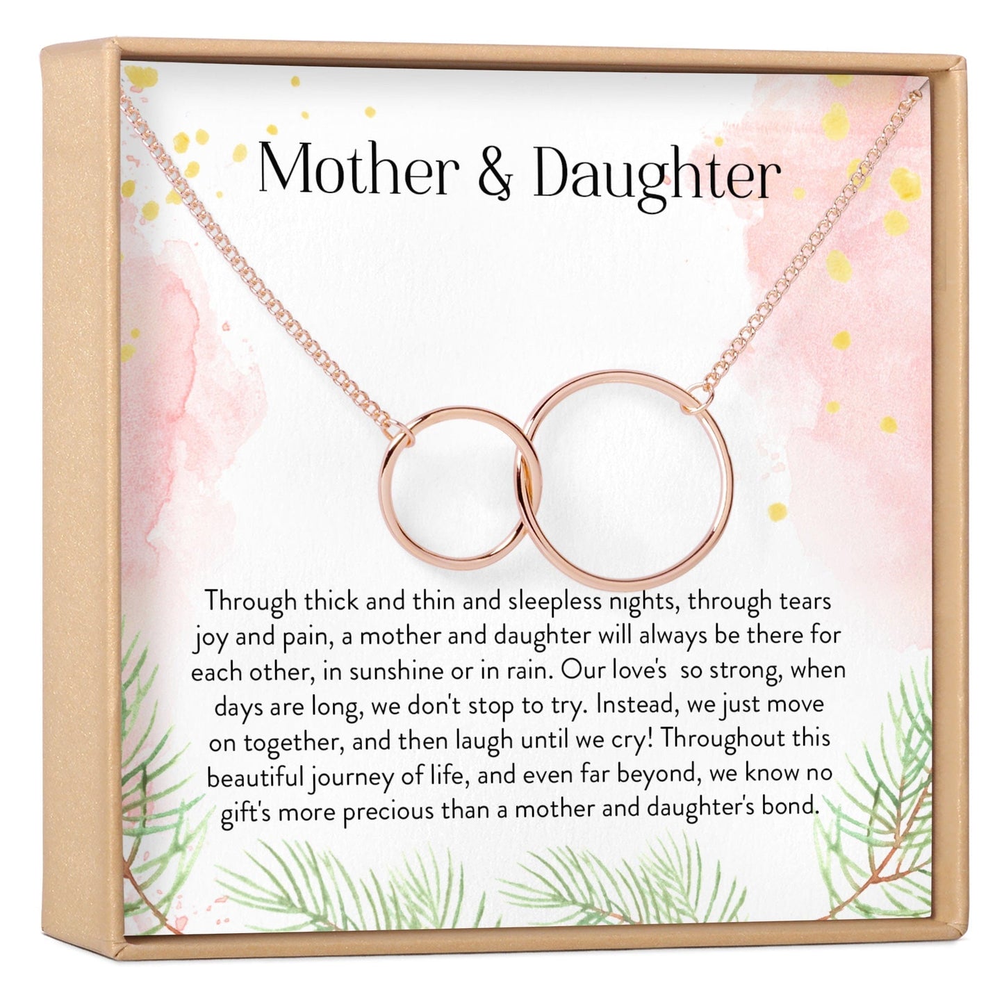 Mother & Daughter Interlocking Circles Necklace
