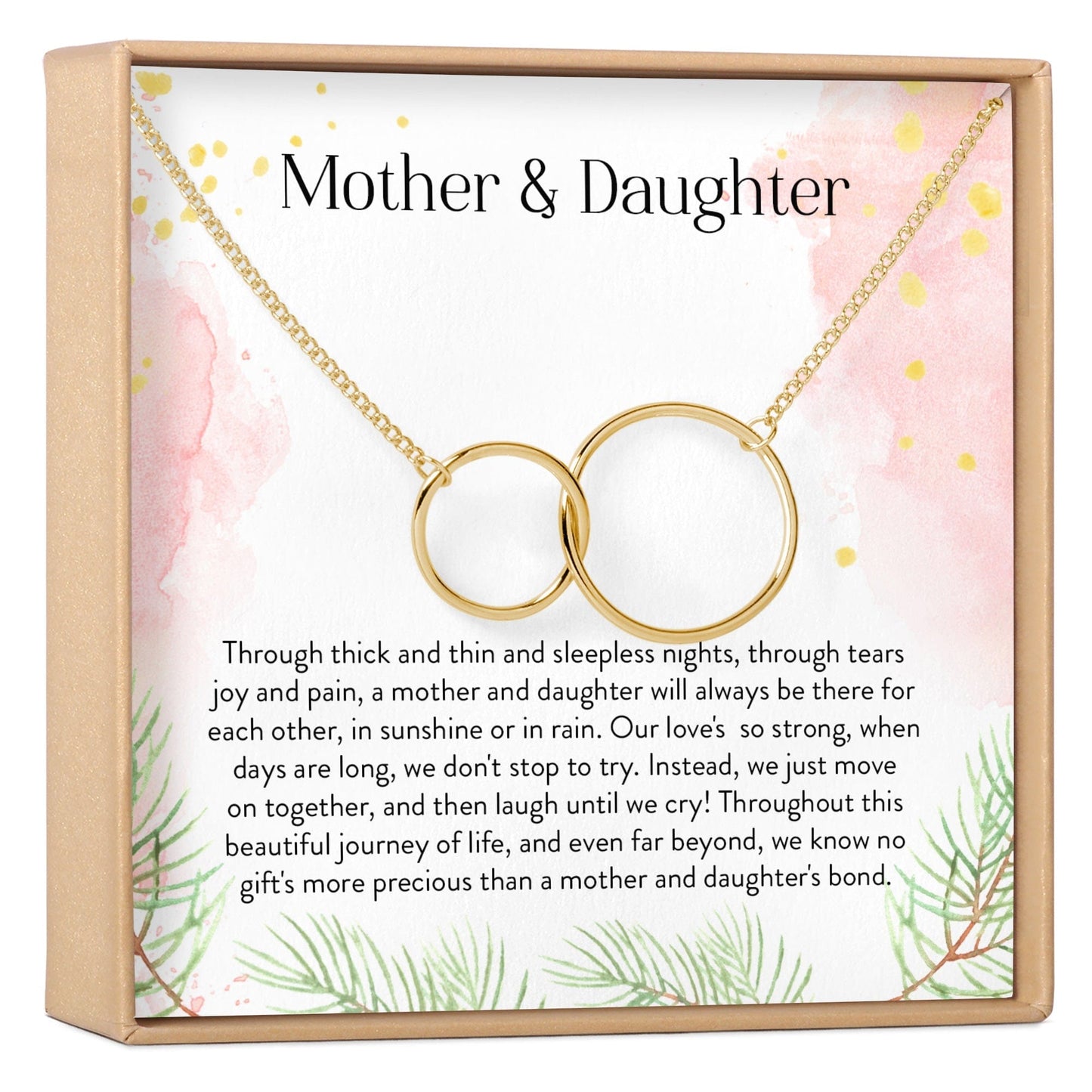 Mother & Daughter Interlocking Circles Necklace