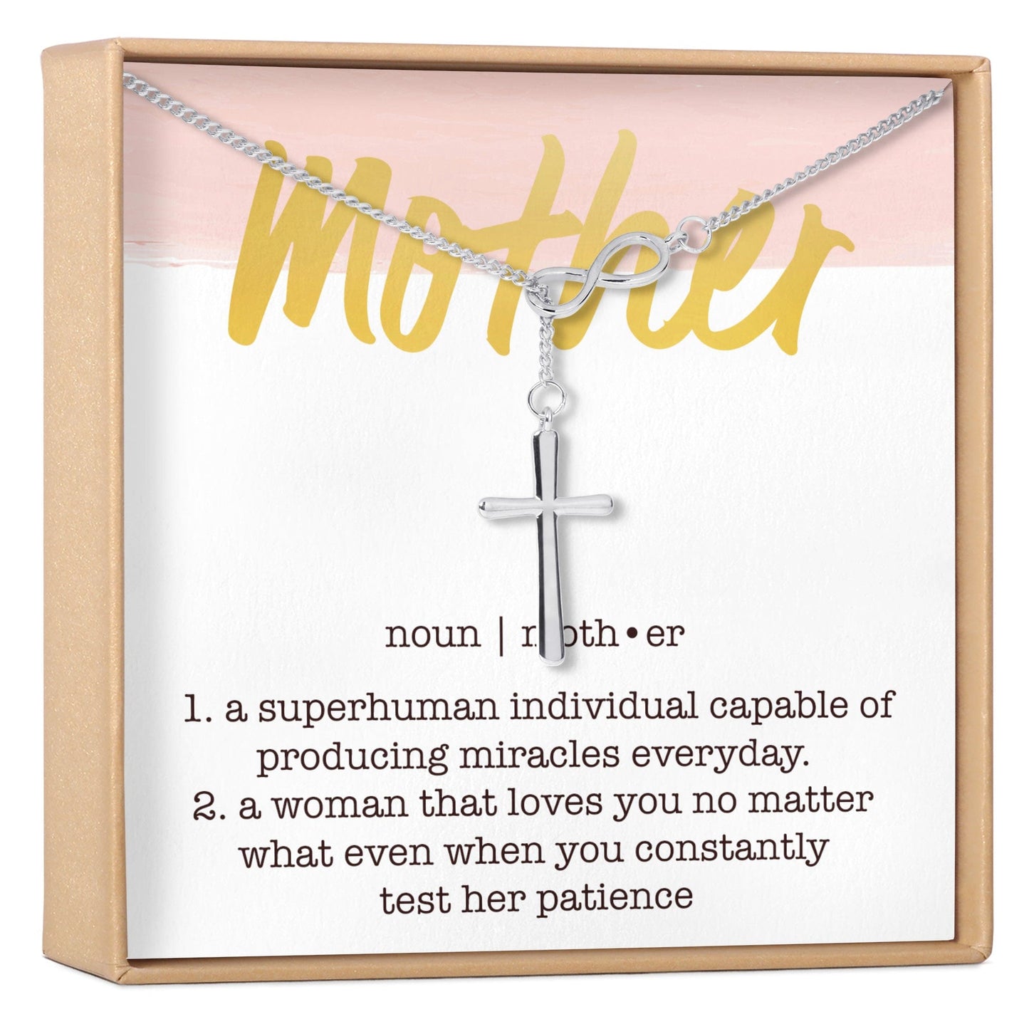 Mother Infinity Cross  Necklace