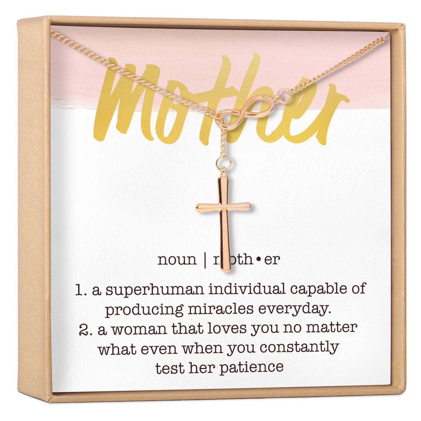 Mother Infinity Cross  Necklace