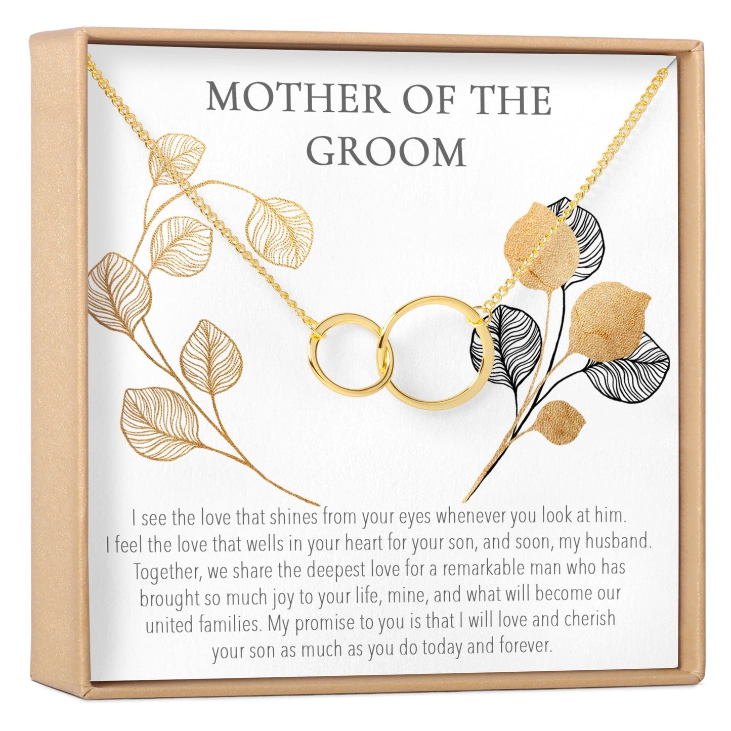 Mother of the Groom Double Circles Necklace