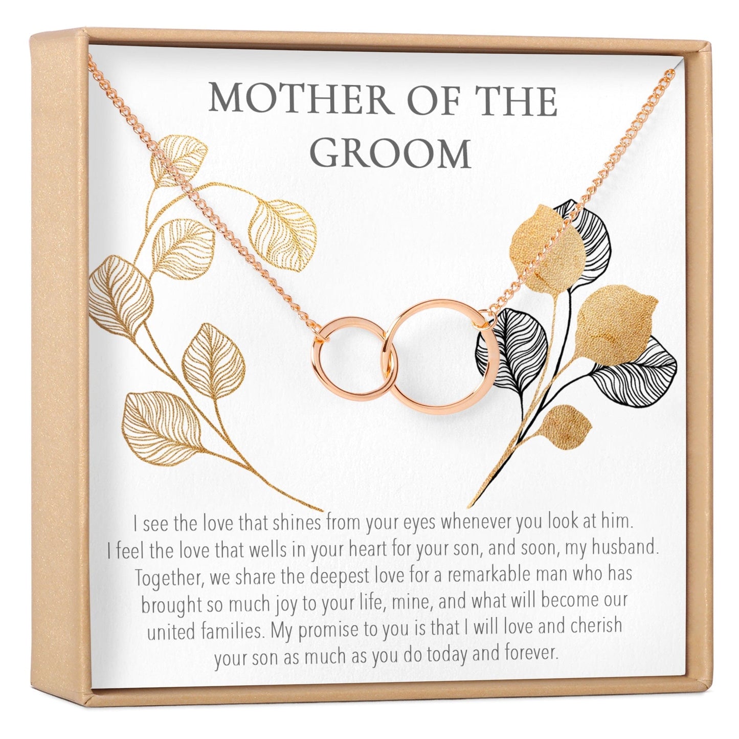 Mother of the Groom Double Circles Necklace